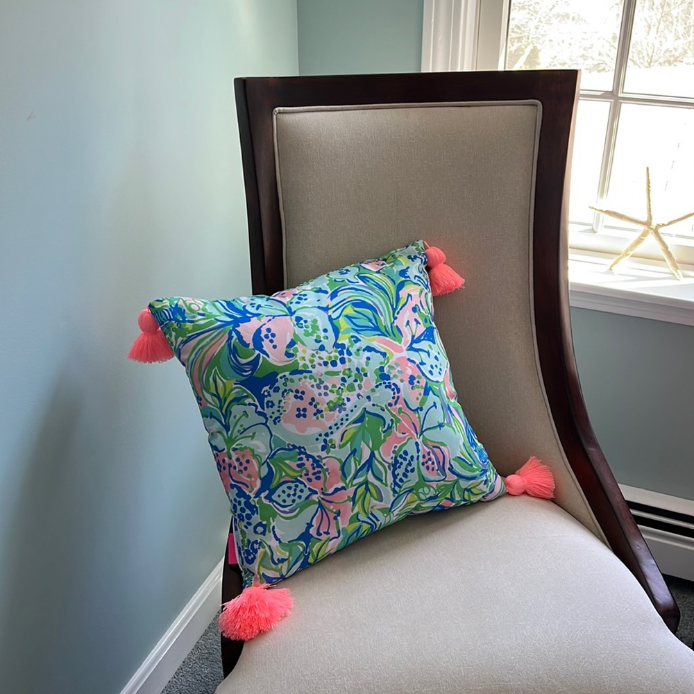 Lilly Pulitzer Decorative Pillow with Tassels